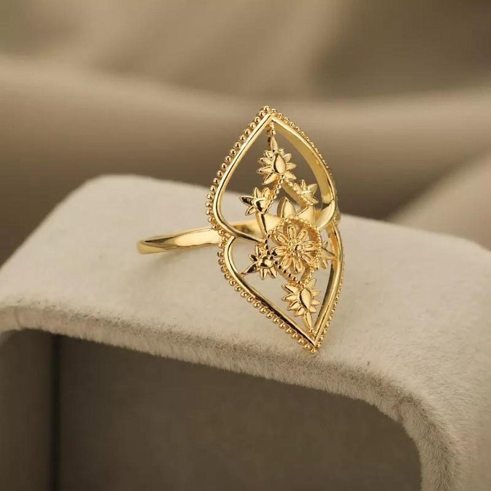New Gold Vintage Inspired Boho Ring - Picture 3 of 5